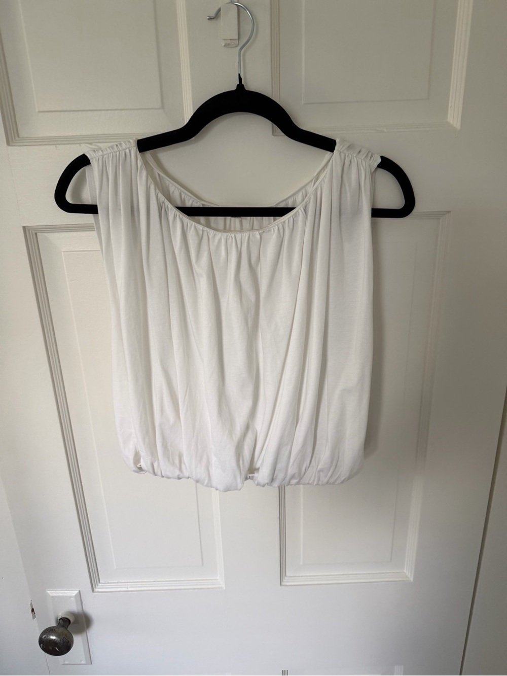 A.L.C. Women's White Nell High-Neck Sleeveless Crop Top Size Large